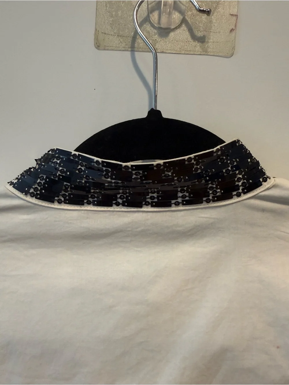 Brand New Tory Burch Woven Trim Cream Tunic Top with Black Accent